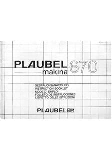 Plaubel Makina 670 manual. Camera Instructions.